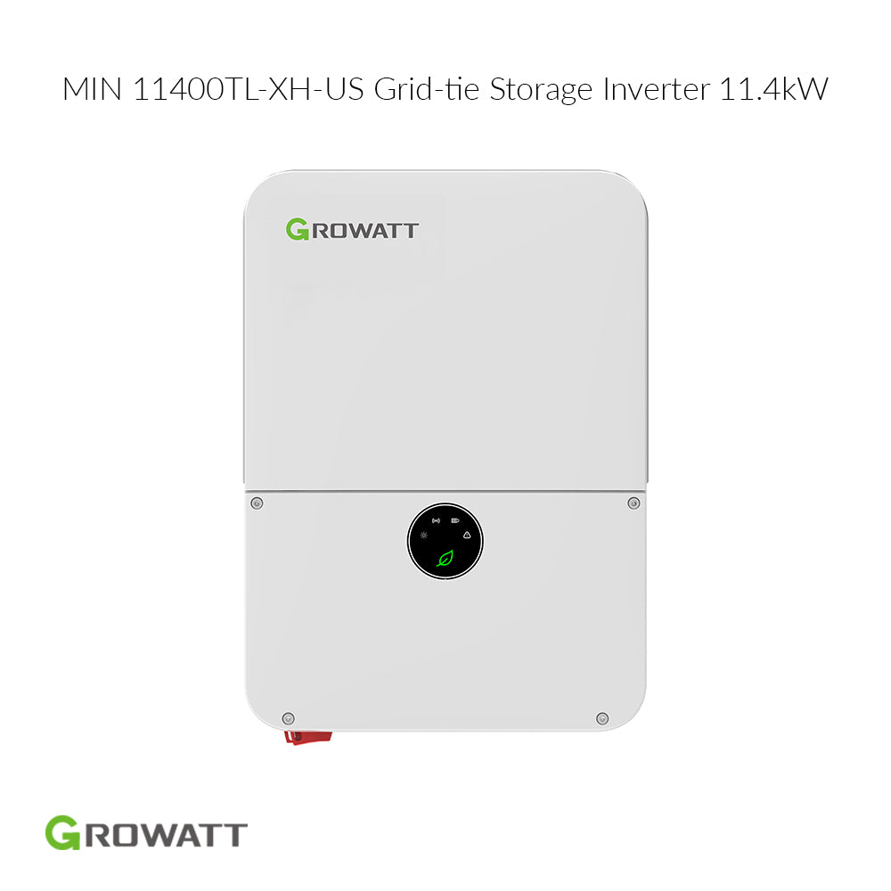 Growatt 11.4kW MIN 11400TL-XH-US Grid-Tie | Battery Storage Solar Inve ...